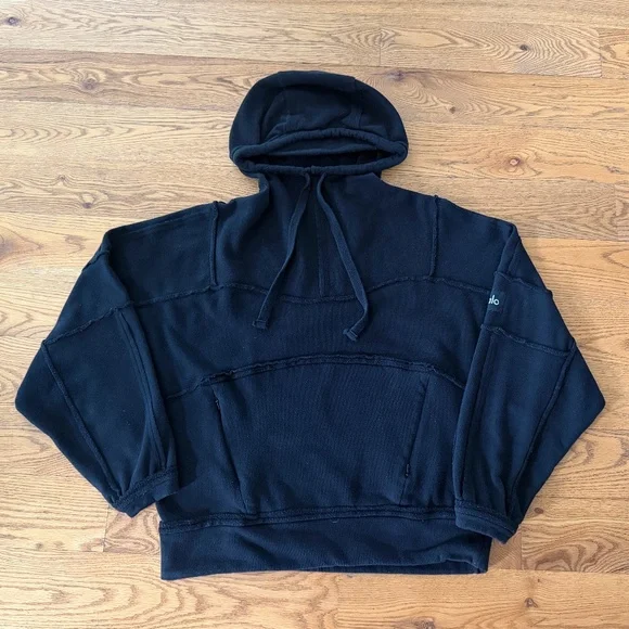 Alo Yoga Dimension Hoodie in Black Size (Size X-Small/Small) - Picture 2 of 8